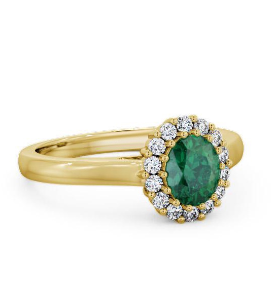 Halo Emerald and Diamond 0.73ct Ring 9K Yellow Gold GEM21_YG_EM_THUMB1
