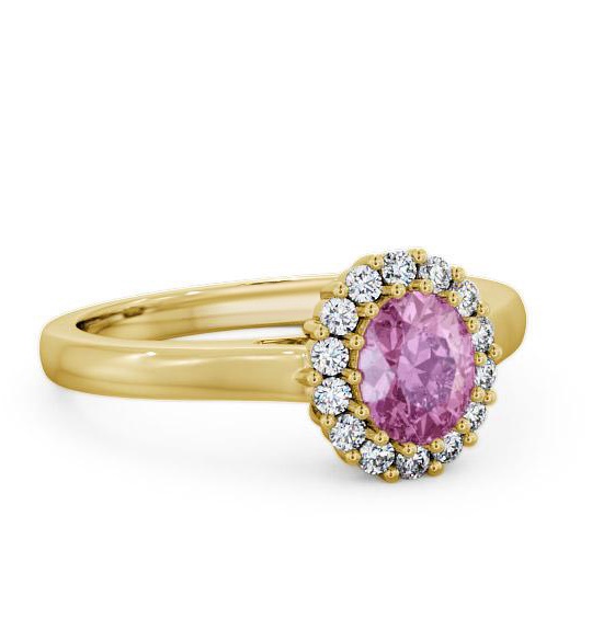 Halo Pink Sapphire and Diamond 0.81ct Ring 18K Yellow Gold GEM21_YG_PS_THUMB1
