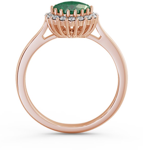 Halo Emerald and Diamond 1.16ct Ring 18K Rose Gold GEM23_RG_EM_THUMB1 