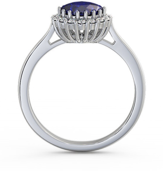 Halo Blue Sapphire and Diamond 1.46ct Ring 18K White Gold GEM23_WG_BS_THUMB1 