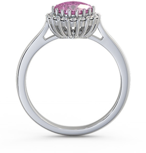 Halo Pink Sapphire and Diamond 1.46ct Ring 18K White Gold GEM23_WG_PS_THUMB1 