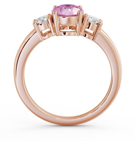 Three Stone Pink Sapphire and Diamond 1.30ct Ring 9K Rose Gold GEM24_RG_PS_THUMB1 