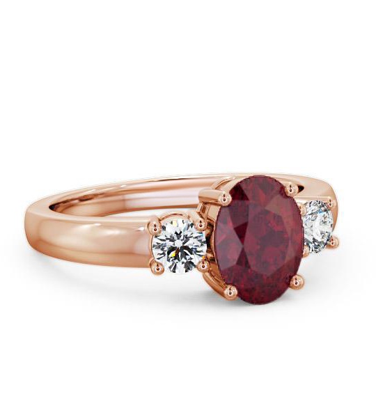 Three Stone Ruby and Diamond 1.30ct Ring 18K Rose Gold GEM24_RG_RU_THUMB2 