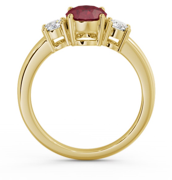 Three Stone Ruby and Diamond 1.30ct Ring 9K Yellow Gold GEM24_YG_RU_THUMB1 