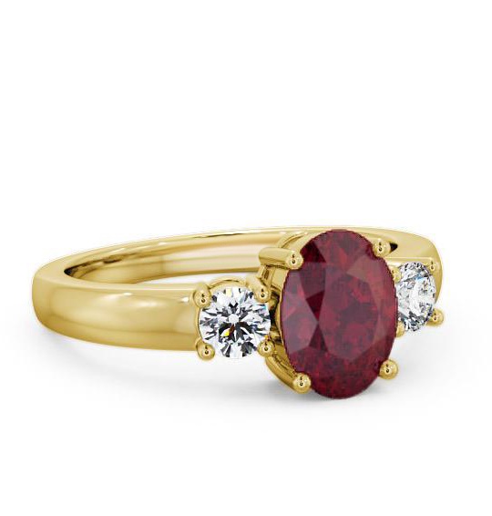Three Stone Ruby and Diamond 1.30ct Ring 18K Yellow Gold GEM24_YG_RU_THUMB2 