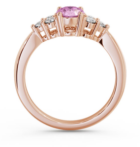 Multi Stone Pink Sapphire and Diamond 1.24ct Ring 18K Rose Gold GEM25_RG_PS_THUMB1 