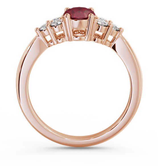 Multi Stone Ruby and Diamond 1.24ct Ring 18K Rose Gold GEM25_RG_RU_THUMB1 