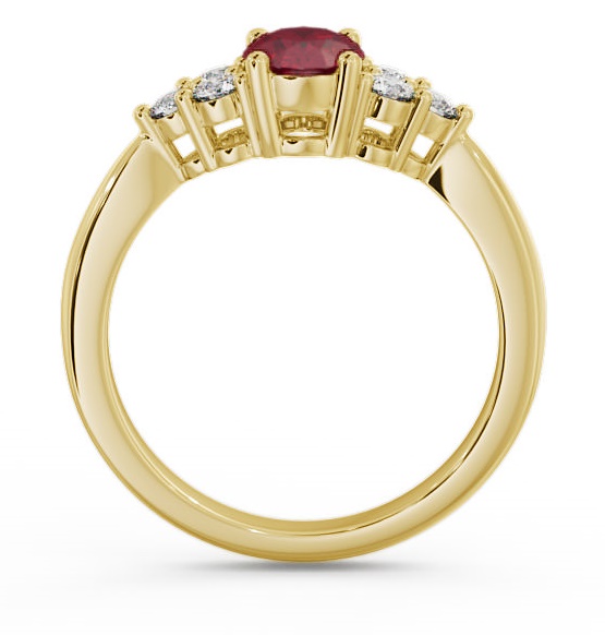 Multi Stone Ruby and Diamond 1.24ct Ring 18K Yellow Gold GEM25_YG_RU_THUMB1 