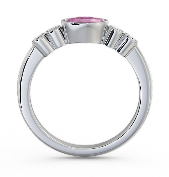 Five Stone Pink Sapphire and Diamond 0.66ct Ring 18K White Gold GEM26_WG_PS_THUMB1 