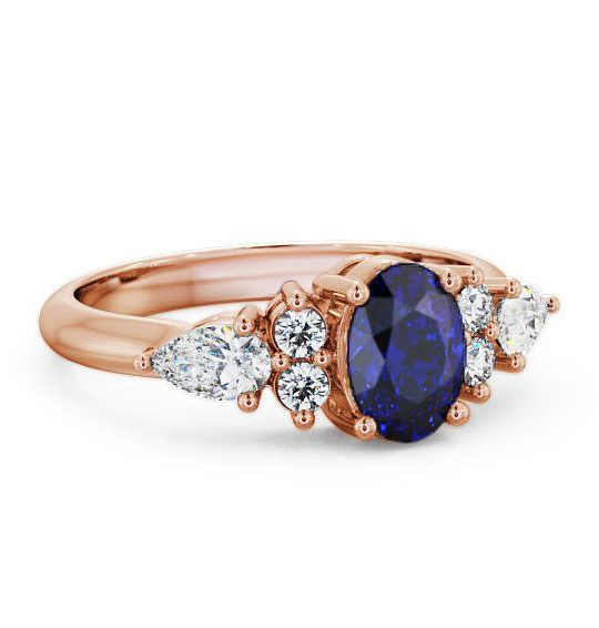 Blue Sapphire and Diamond 1.42ct Ring 18K Rose Gold GEM2_RG_BS_THUMB1