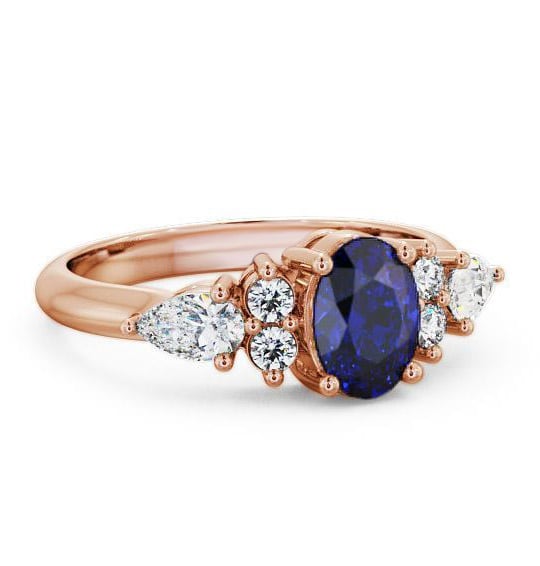 Blue Sapphire and Diamond 1.42ct Ring 9K Rose Gold GEM2_RG_BS_THUMB2 