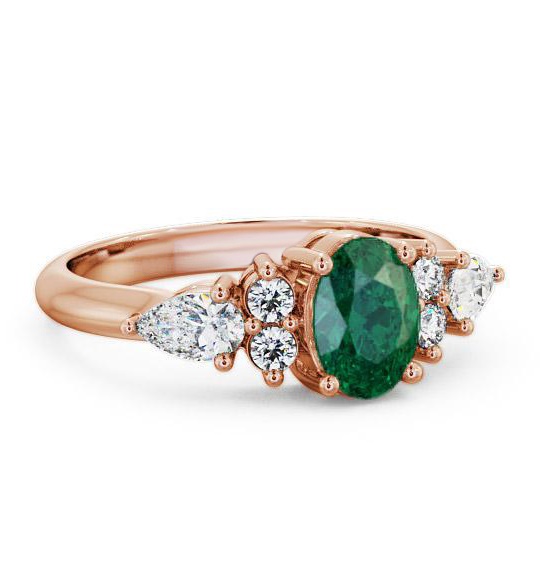 Emerald and Diamond 1.27ct Ring 9K Rose Gold GEM2_RG_EM_THUMB1