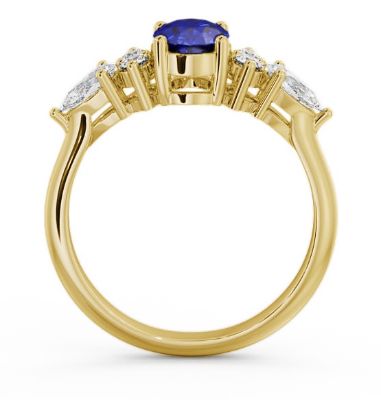 Blue Sapphire and Diamond 1.42ct Ring 9K Yellow Gold GEM2_YG_BS_THUMB1 