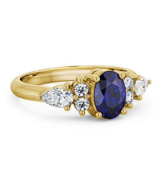 Blue Sapphire and Diamond 1.42ct Ring 18K Yellow Gold GEM2_YG_BS_THUMB1