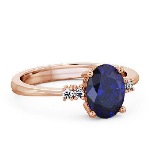 Blue Sapphire and Diamond 1.61ct Ring 18K Rose Gold GEM3_RG_BS_THUMB1