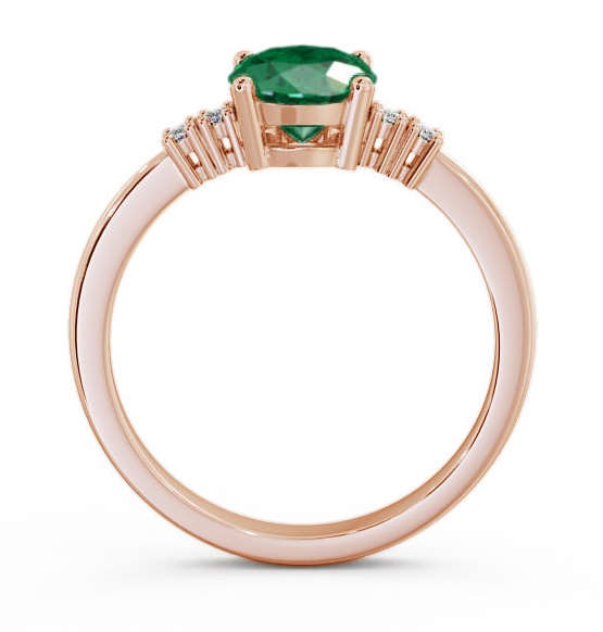 Emerald and Diamond 1.32ct Ring 9K Rose Gold GEM3_RG_EM_THUMB1 