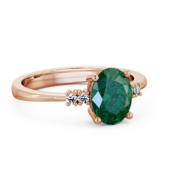 Emerald and Diamond 1.32ct Ring 18K Rose Gold GEM3_RG_EM_THUMB1