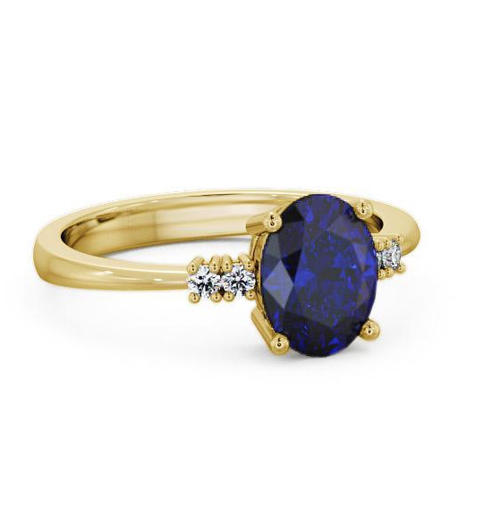 Blue Sapphire and Diamond 1.61ct Ring 9K Yellow Gold GEM3_YG_BS_THUMB1