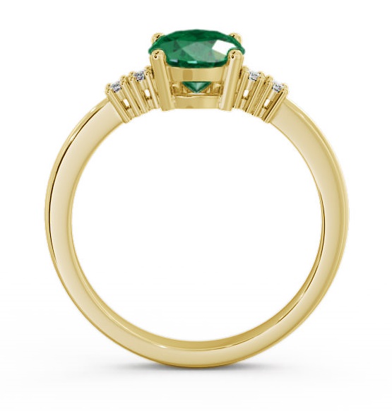 Emerald and Diamond 1.32ct Ring 18K Yellow Gold GEM3_YG_EM_THUMB1 