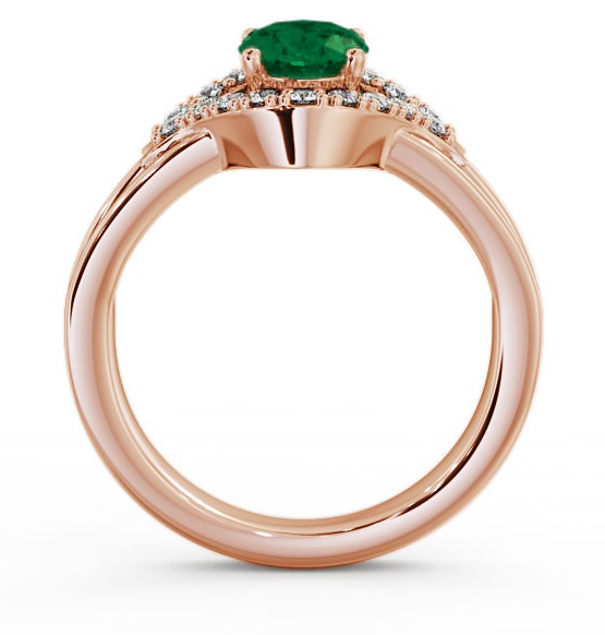 Emerald and Diamond 1.03ct Ring 18K Rose Gold GEM4_RG_EM_THUMB1 