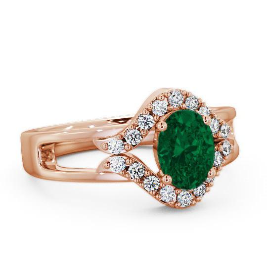 Emerald and Diamond 1.03ct Ring 18K Rose Gold GEM4_RG_EM_THUMB1