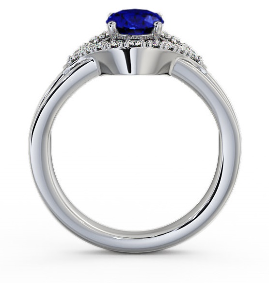 Blue Sapphire and Diamond 1.18ct Ring 18K White Gold GEM4_WG_BS_THUMB1 