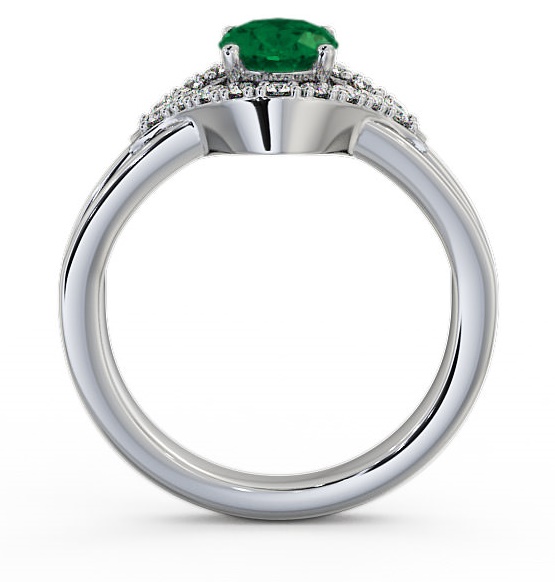 Emerald and Diamond 1.03ct Ring 18K White Gold GEM4_WG_EM_THUMB1 