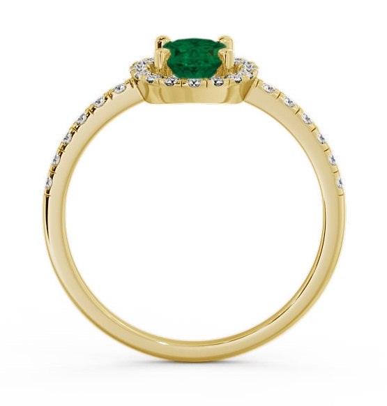 Halo Emerald and Diamond 1.03ct Ring 9K Yellow Gold GEM5_YG_EM_THUMB1 