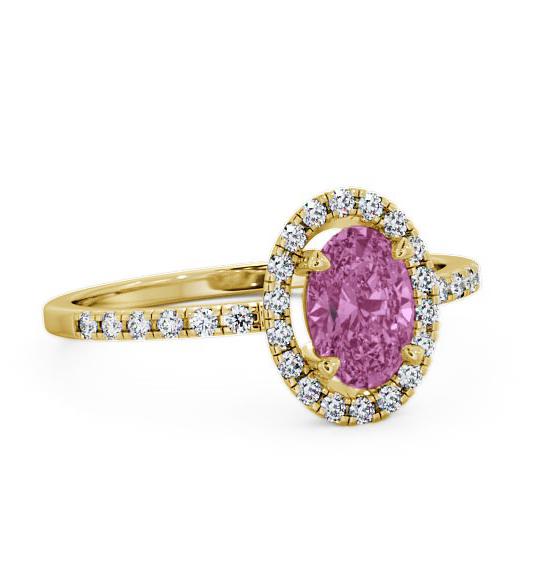 Halo Pink Sapphire and Diamond 1.18ct Ring 9K Yellow Gold GEM5_YG_PS_THUMB1
