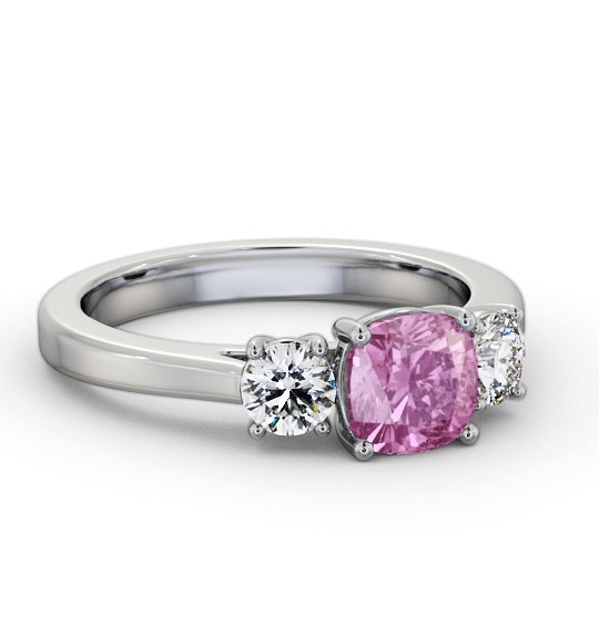 Three Stone Pink Sapphire and Diamond 1.40ct Ring Platinum GEM62_WG_PS_THUMB2 