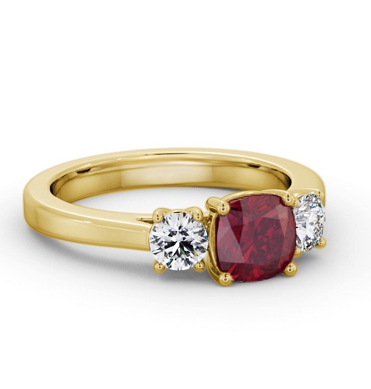 Three Stone Ruby and Diamond 1.40ct Ring 18K Yellow Gold GEM62_YG_RU_THUMB1
