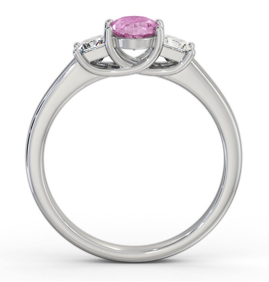 Three Stone Pink Sapphire and Diamond 1.20ct Ring 18K White Gold GEM64_WG_PS_THUMB1 