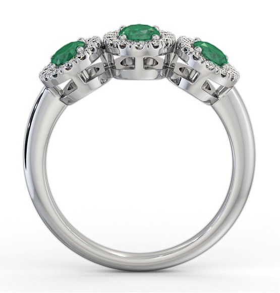 Halo Trilogy Emerald and Diamond 1.35ct Ring Palladium GEM65_WG_EM_THUMB1 