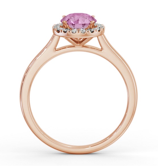 Halo Pink Sapphire and Diamond 1.20ct Ring 18K Rose Gold GEM66_RG_PS_THUMB1 