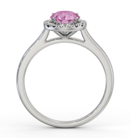 Halo Pink Sapphire and Diamond 1.20ct Ring 18K White Gold GEM66_WG_PS_THUMB1 