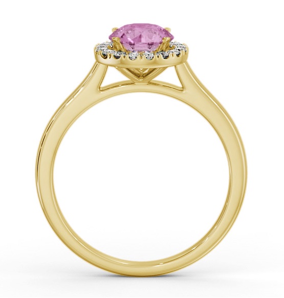 Halo Pink Sapphire and Diamond 1.20ct Ring 9K Yellow Gold GEM66_YG_PS_THUMB1 