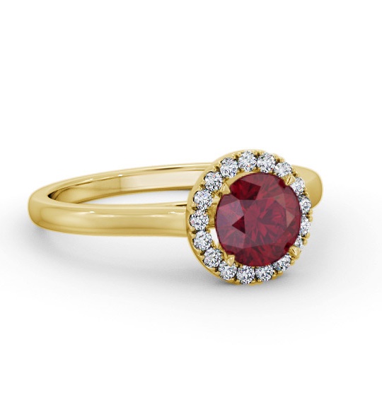Halo Ruby and Diamond 1.20ct Ring 18K Yellow Gold GEM66_YG_RU_THUMB1