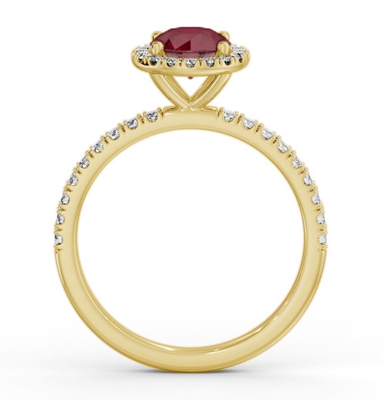 Halo Ruby and Diamond 1.45ct Ring 18K Yellow Gold GEM69_YG_RU_THUMB1 