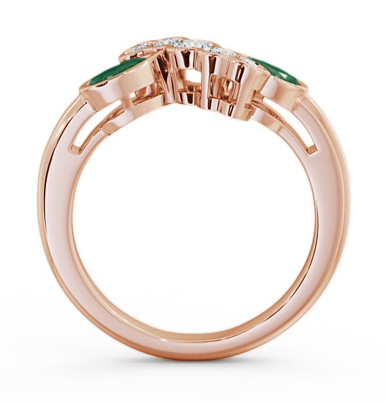 Emerald and Diamond 0.90ct Ring 9K Rose Gold GEM6_RG_EM_THUMB1 