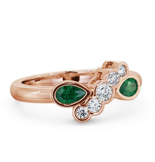 Emerald and Diamond 0.90ct Ring 18K Rose Gold GEM6_RG_EM_THUMB1