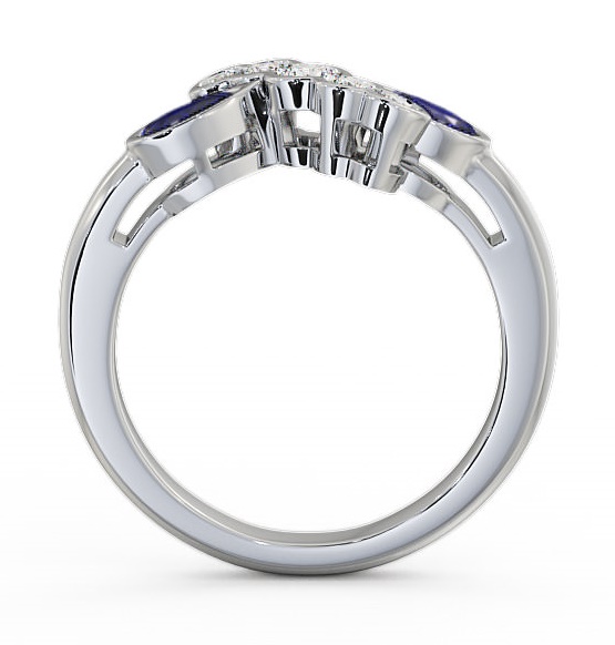 Blue Sapphire and Diamond 1.00ct Ring 18K White Gold GEM6_WG_BS_THUMB1 