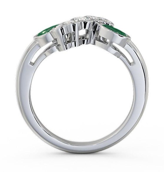 Emerald and Diamond 0.90ct Ring 18K White Gold GEM6_WG_EM_THUMB1 