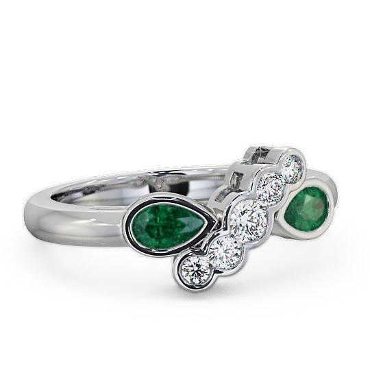 Emerald and Diamond 0.90ct Ring 9K White Gold GEM6_WG_EM_THUMB2 