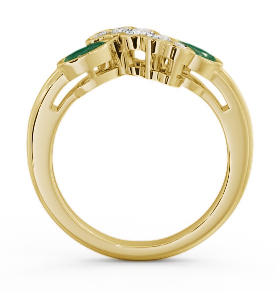 Emerald and Diamond 0.90ct Ring 9K Yellow Gold GEM6_YG_EM_THUMB1 