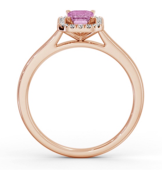 Halo Pink Sapphire and Diamond 0.90ct Ring 18K Rose Gold GEM70_RG_PS_THUMB1 