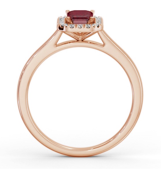 Halo Ruby and Diamond 0.90ct Ring 18K Rose Gold GEM70_RG_RU_THUMB1 