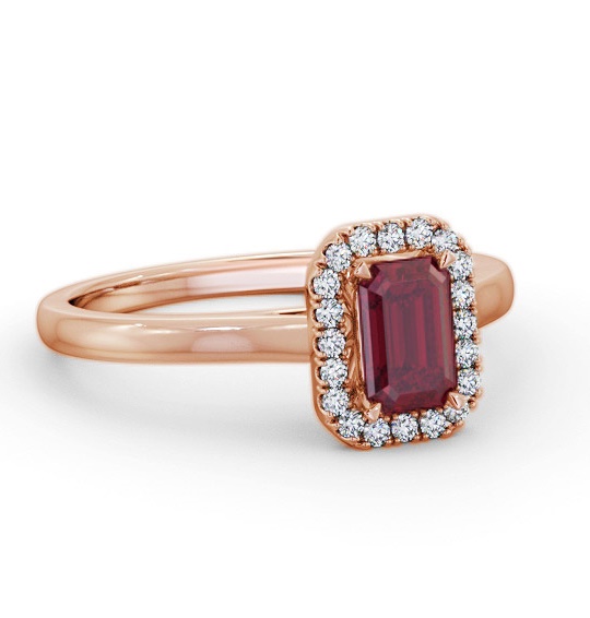 Halo Ruby and Diamond 0.90ct Ring 18K Rose Gold GEM70_RG_RU_THUMB2 