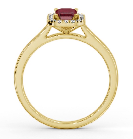 Halo Ruby and Diamond 0.90ct Ring 18K Yellow Gold GEM70_YG_RU_THUMB1 
