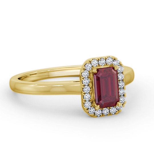 Halo Ruby and Diamond 0.90ct Ring 18K Yellow Gold GEM70_YG_RU_THUMB2 