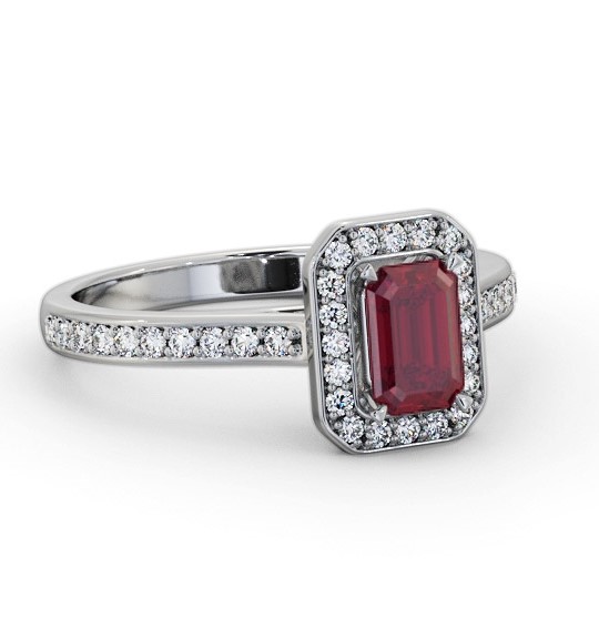 Halo Ruby and Diamond 1.05ct Ring 18K White Gold GEM72_WG_RU_THUMB1